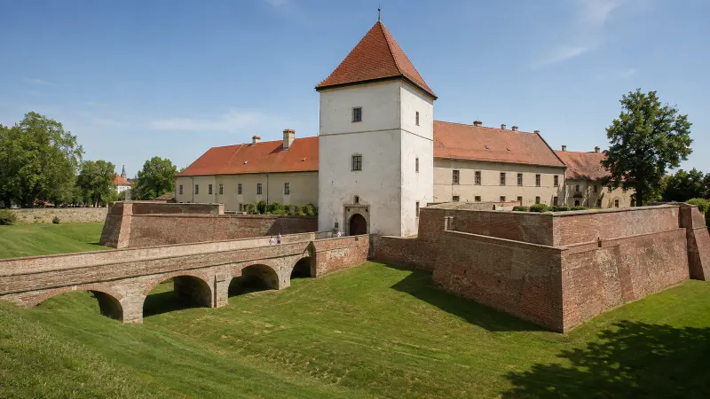 A sárvári Nádasdy-vár reneszánsz várkastélya – MI-vel generált illusztráció